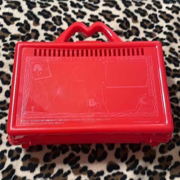 Vintage 1988 MCDONALDS Happy Meal Toy ❤️ On The Go Lunch Box Red Pencil Case 80s - Picture 5 of 17